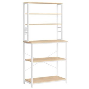MID.YOU REGÁL, bílá, barvy dubu, železo, 80/167/40 cm obraz