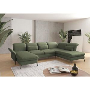 Sit & More SEDACÍ SOUPRAVA, textil, olivově zelená obraz