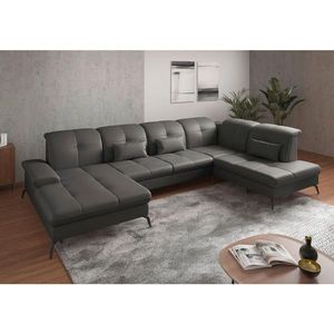 Sit & More SEDACÍ SOUPRAVA, textil, kůže, antracitová obraz