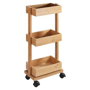 REGÁL DO KOUPELNY, bambus, hnědá obraz