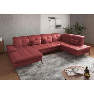 Sit & More SEDACÍ SOUPRAVA, textil, kůže, červená obraz