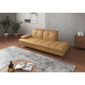 Sit & More LENOŠKA, textil, kůže, curry žlutá obraz