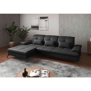 Sit & More ROHOVÁ SEDAČKA, textil, kůže, černá obraz