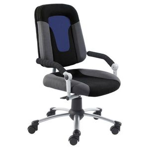 Stylife OTOČNÁ ŽIDLE PRO MLÁDEŽ, antracitová, modrá, černá obraz