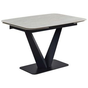 Novel JÍDELNÍ STŮL, černá, bílá, 120-180/90/76 cm obraz