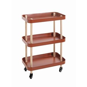 SERVÍROVACÍ VOZÍK, přírodní barvy, červená, barvy buku, 50/30/76 cm obraz