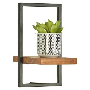 Landscape NÁSTĚNNÝ REGÁL, černá, barvy akácie obraz