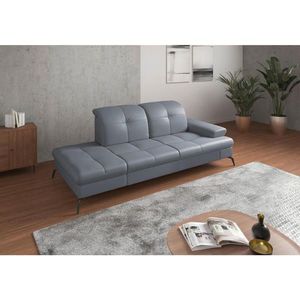 Sit & More LENOŠKA, textil, kůže, šedomodrá obraz