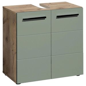 Xora SKŘÍŇKA POD UMYVADLO, zelená, barvy dubu, 60/62/31 cm obraz
