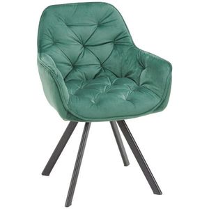 Hom`in ŽIDLE S PODRUČKAMI, železo, samet, černá, tmavě zelená obraz