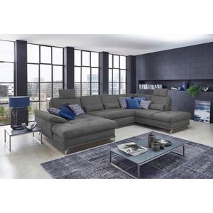 Sit & More SEDACÍ SOUPRAVA, textil, šedá obraz