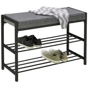 Carryhome LAVICE S BOTNÍKEM, černá, tmavě šedá, 80/52/30 cm obraz