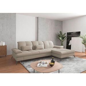 Sit & More ROHOVÁ SEDAČKA, textil, šedohnědá obraz