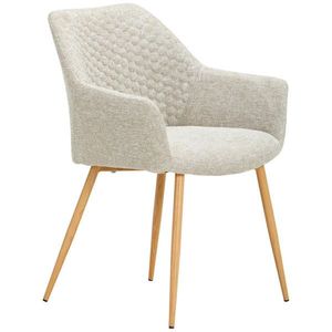 Livetastic ŽIDLE S PODRUČKAMI, železo, tkaná látka, barvy dubu, béžová obraz