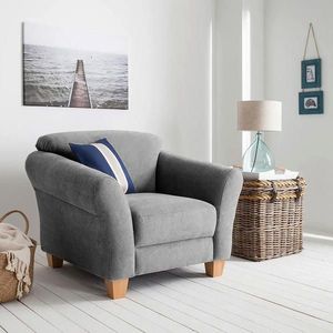 Sit & More KŘESLO, textil, šedá obraz