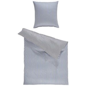 Janine OBOUSTRANNÉ POVLEČENÍ, makosatén, antracitová, bílá, 135/200 cm obraz