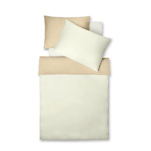 Fleuresse OBOUSTRANNÉ POVLEČENÍ, makosatén, krémová, pískové barvy, 140/200 cm obraz