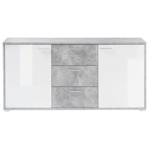 ŠIROKÁ KOMODA, šedá, bílá, 180/87/37 cm obraz