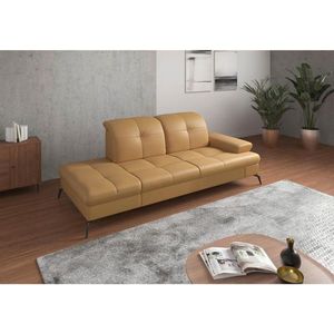 Sit & More LENOŠKA, textil, kůže, curry žlutá obraz