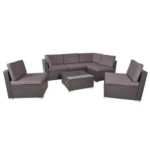 Gardenson TERASOVÁ SEDACÍ SOUPRAVA 7dílné, kov, plast, sklo, textil obraz