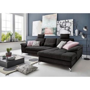 Sit & More ROHOVÁ SEDAČKA, textil, černá obraz