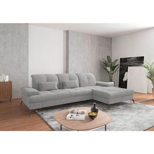 Sit & More ROHOVÁ SEDAČKA, textil, světle šedá obraz