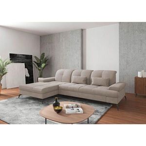 Sit & More ROHOVÁ SEDAČKA, textil, šedobéžová obraz