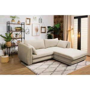 MID.YOU ROHOVÁ SEDAČKA, textil, béžová obraz