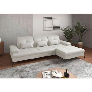 Sit & More ROHOVÁ SEDAČKA, textil, kůže, bílá obraz