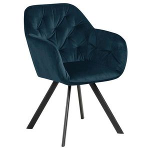 Carryhome ŽIDLE S PODRUČKAMI, samet, modrá obraz