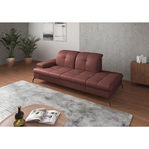 Sit & More LENOŠKA, textil, kůže, červenohnědá obraz