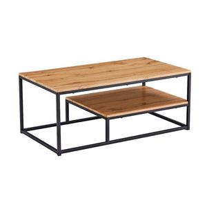 Ti'me KONFERENČNÍ STOLEK, černá, barvy dubu, kov, kompozitní dřevo, 110/45/60 cm obraz