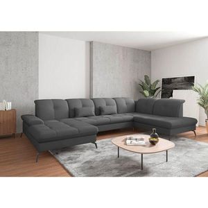 Sit & More SEDACÍ SOUPRAVA, textil, tmavě šedá obraz