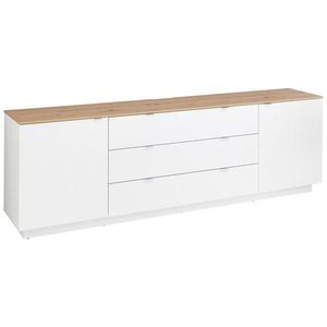 MID.YOU NÍZKÁ KOMODA, bílá, dub artisan, 240/77/44 cm obraz