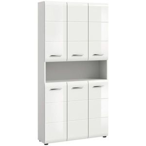 MID.YOU VYSOKÁ SKŘÍŇ, vysoce lesklá bílá, bílá, 90/185/30 cm obraz