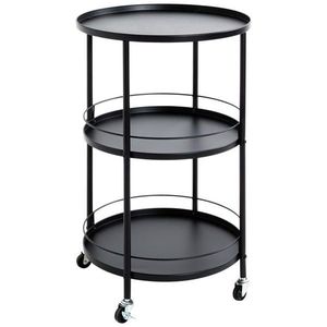 Lomoco SERVÍROVACÍ VOZÍK, černá, 45/75 cm obraz