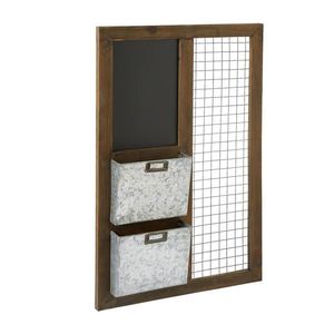 Landscape NÁSTĚNNÝ REGÁL, jedle, hnědá, šedá, 48/8/75 cm obraz