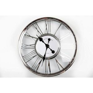 NÁSTĚNNÉ HODINY barvy stříbra, průhledné 45 cm obraz