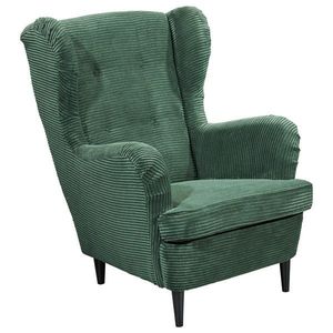 MID.YOU KŘESLO UŠÁK, textil, tmavě zelená obraz