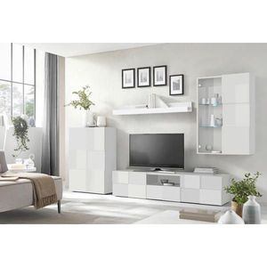 MID.YOU OBÝVACÍ STĚNA, vysoce lesklá bílá obraz