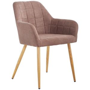 MID.YOU ŽIDLE S PODRUČKAMI, železo, samet, hnědá obraz