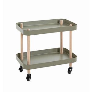 SERVÍROVACÍ VOZÍK, zelená, přírodní barvy, barvy buku, 50/30/47 cm obraz