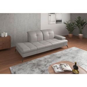 Sit & More LENOŠKA, textil, kůže, světle šedá obraz