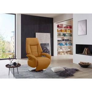 Sit & More RELAXAČNÍ KŘESLO, kůže, curry žlutá obraz