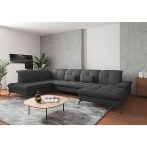 Sit & More SEDACÍ SOUPRAVA, textil, tmavě šedá obraz