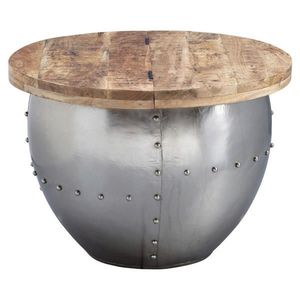 MID.YOU KONFERENČNÍ STOLEK, hnědá, barvy stříbra, dřevo, 60/60/43 cm obraz