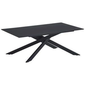 Stylife KONFERENČNÍ STOLEK, černá, sklo, kov, 115/65/42 cm obraz