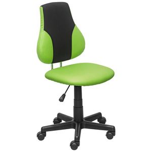 Carryhome OTOČNÁ ŽIDLE PRO MLÁDEŽ, vzhled kůže, síťovina, šedá, zelená obraz