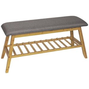 Carryhome LAVICE S BOTNÍKEM, šedá, přírodní barvy, 90/45/30 cm obraz