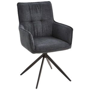 Livetastic ŽIDLE S PODRUČKAMI, železo, mikrovlákno, tmavě šedá obraz